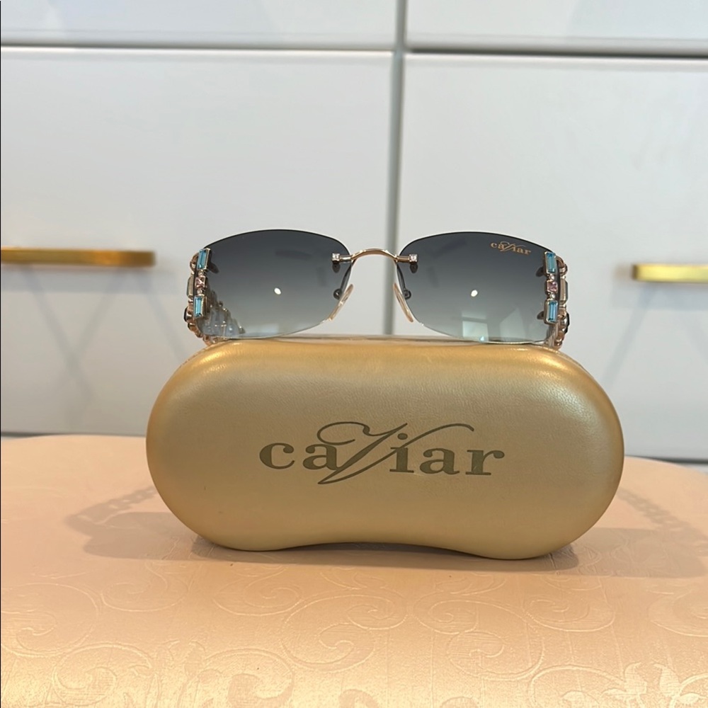 Caviar Women's Sunglasses - Blue Gradient